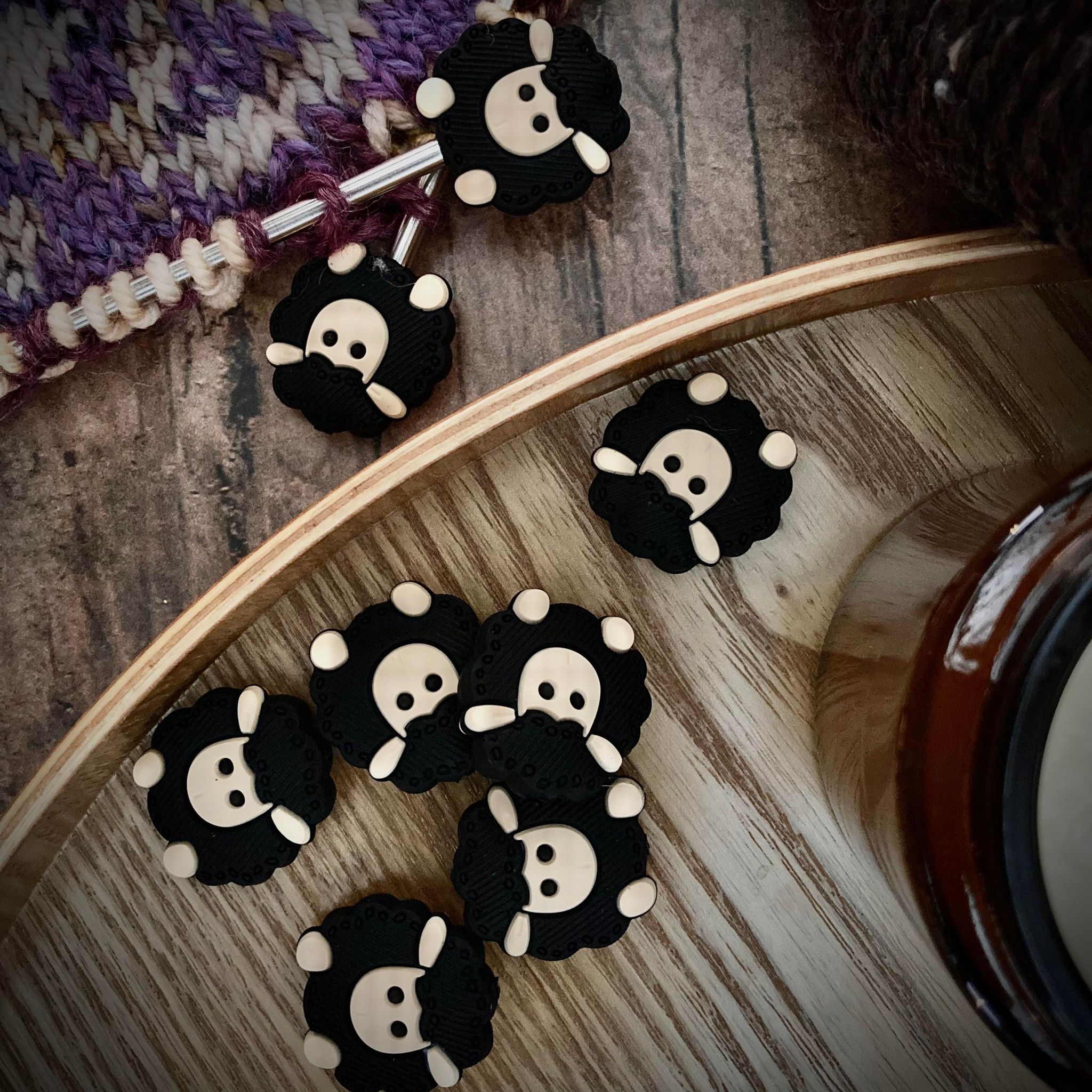 black sheep knitting needle stoppers