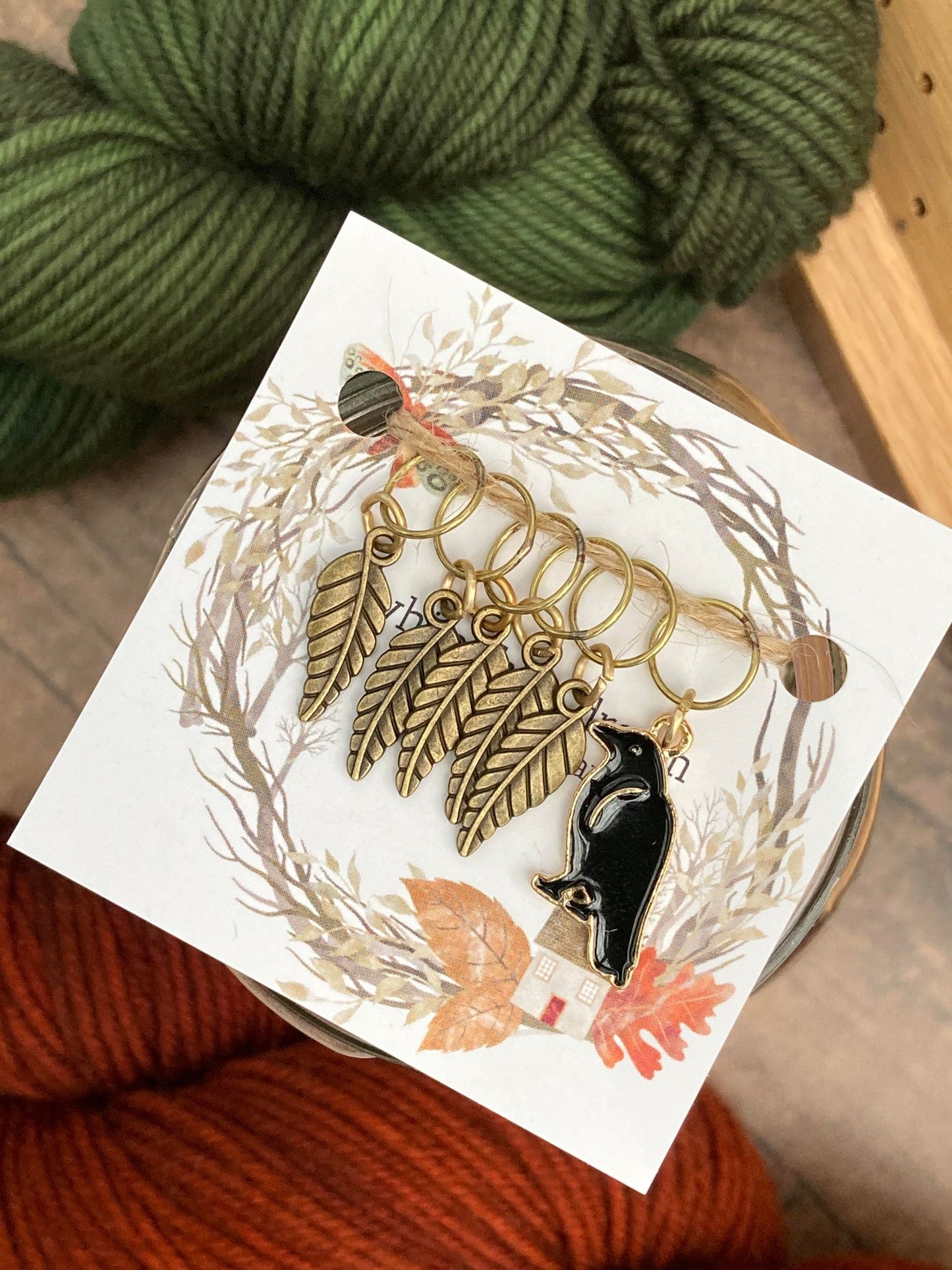 Be like a Crow Stitch Marker Set