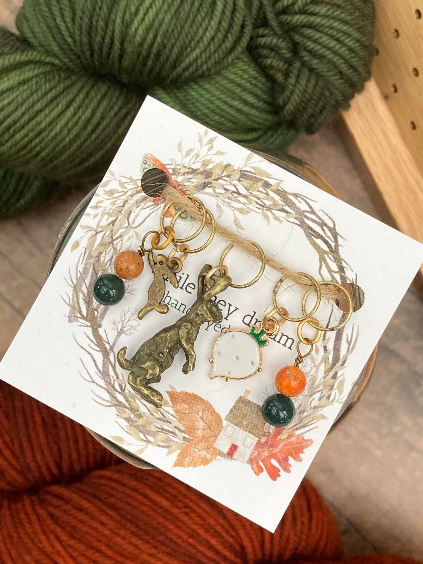 Cotton Tail (Gemstone Mix) Stitch Marker Set