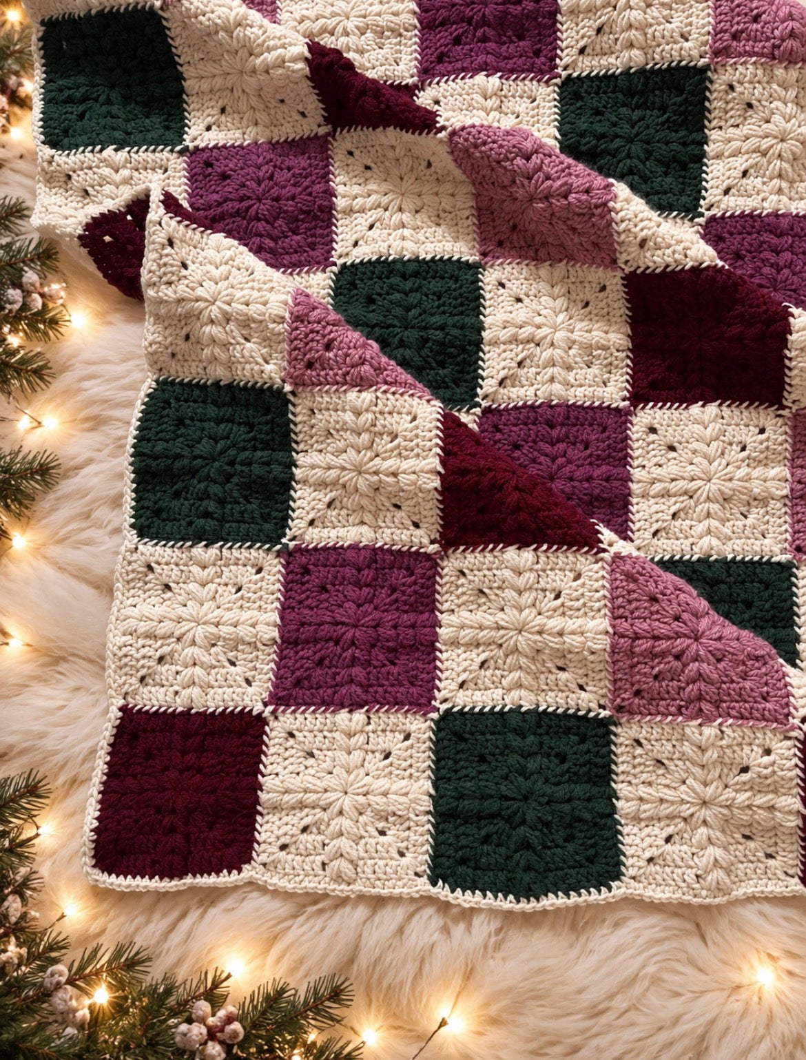Birds of a Feather Blanket: Christmas Worsted Weight Version