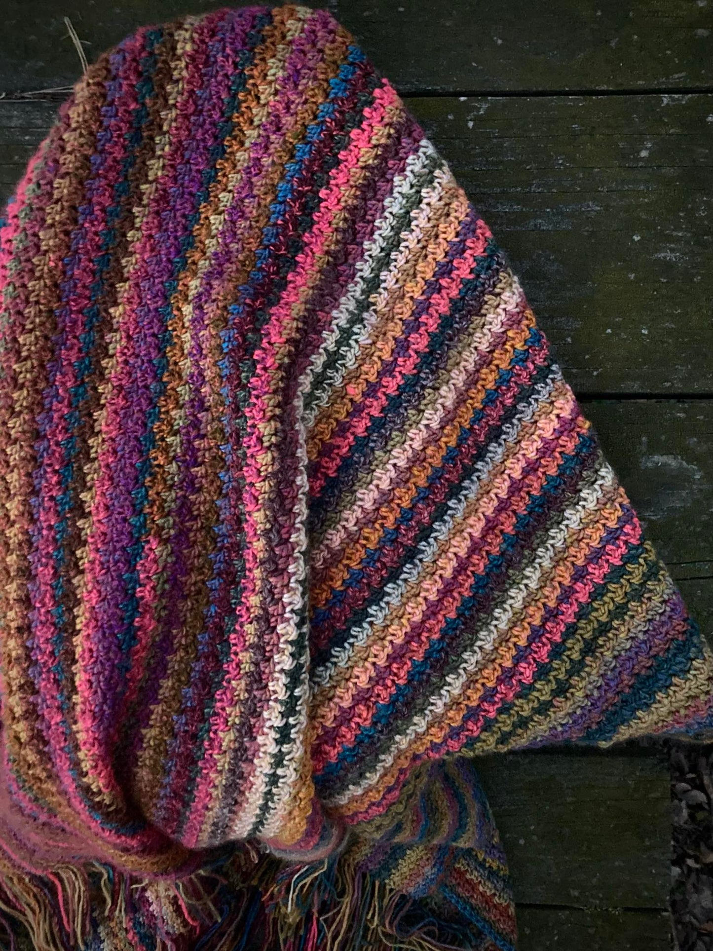 houndstooth crochet stitch blanket