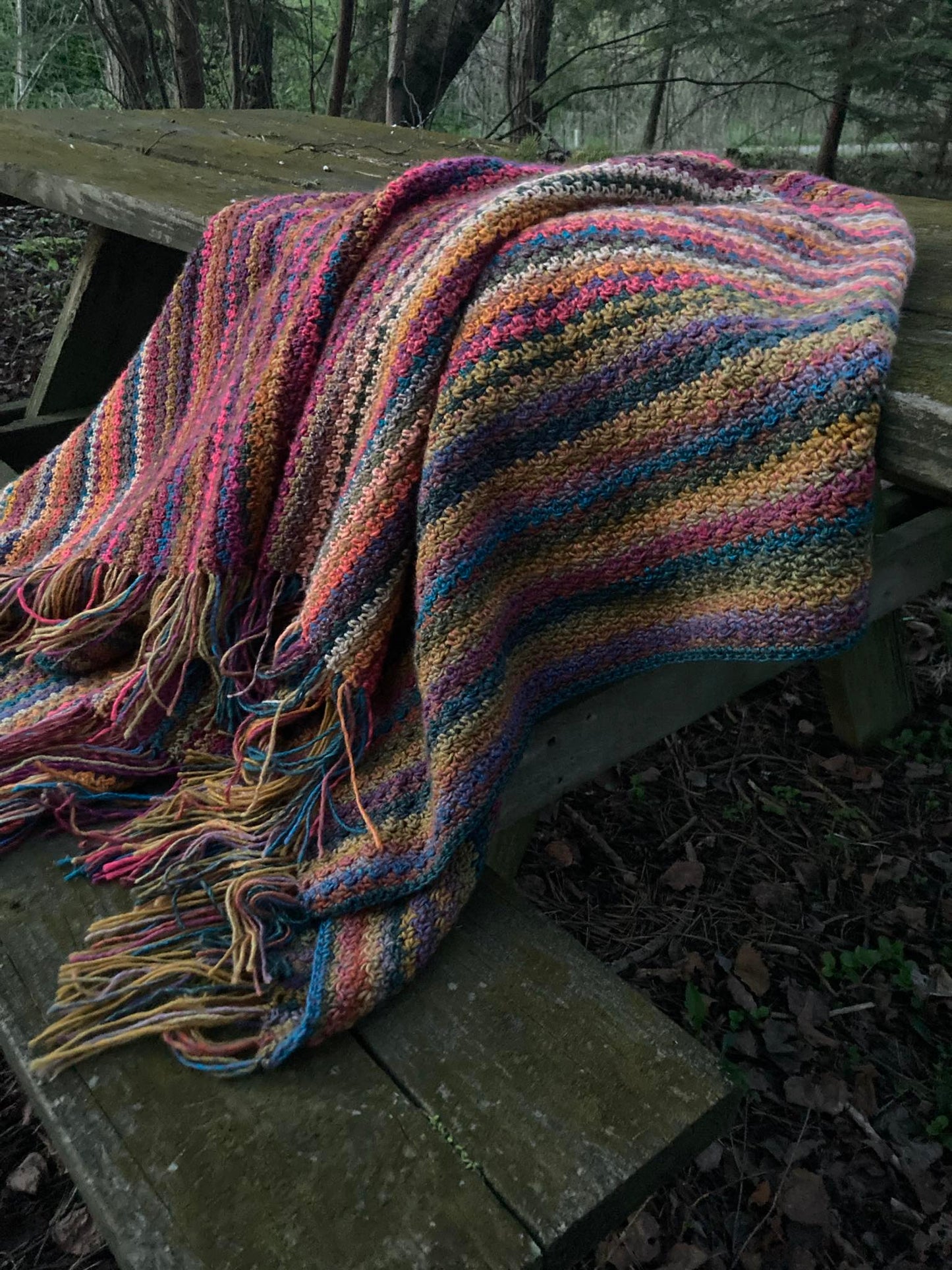 houndstooth crochet stitch blanket