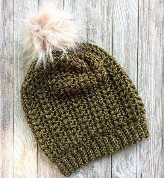 crochet puff stitch hat