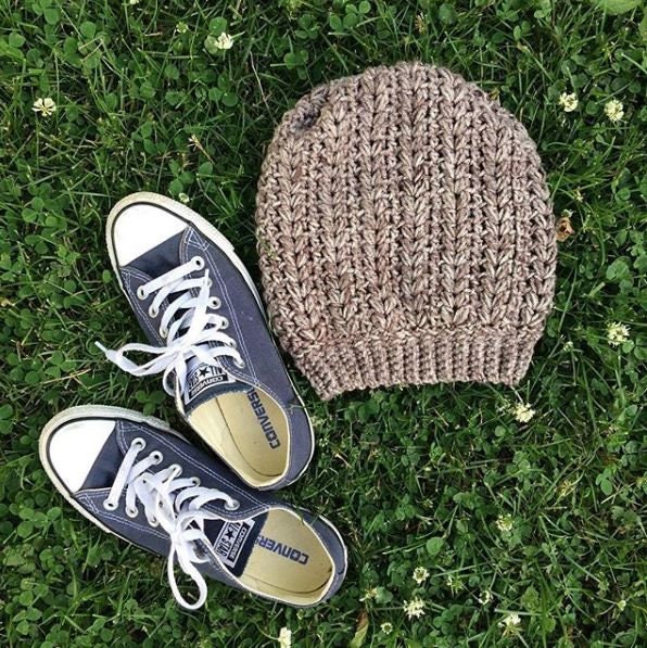 crochet puff stitch hat