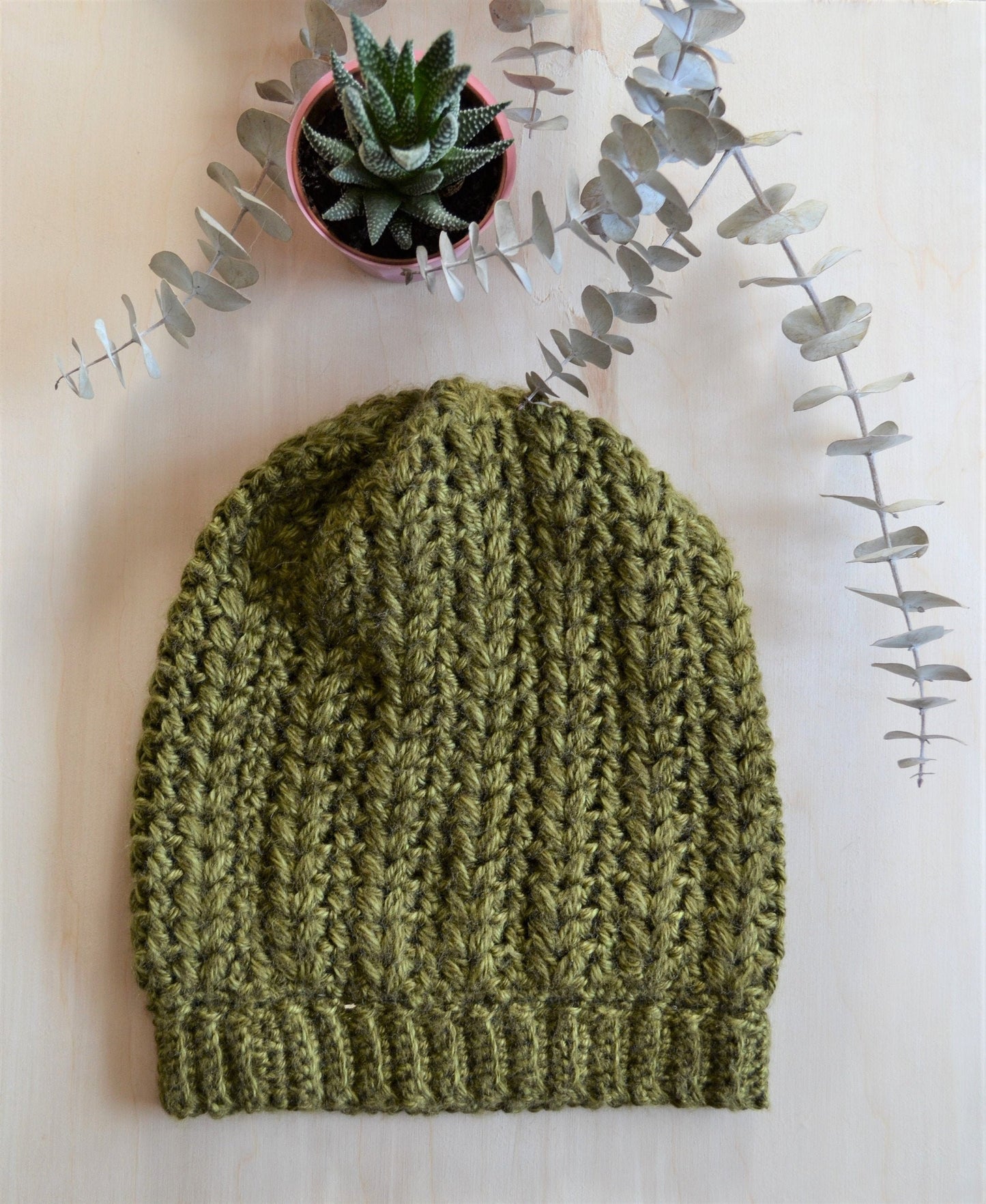 crochet puff stitch hat