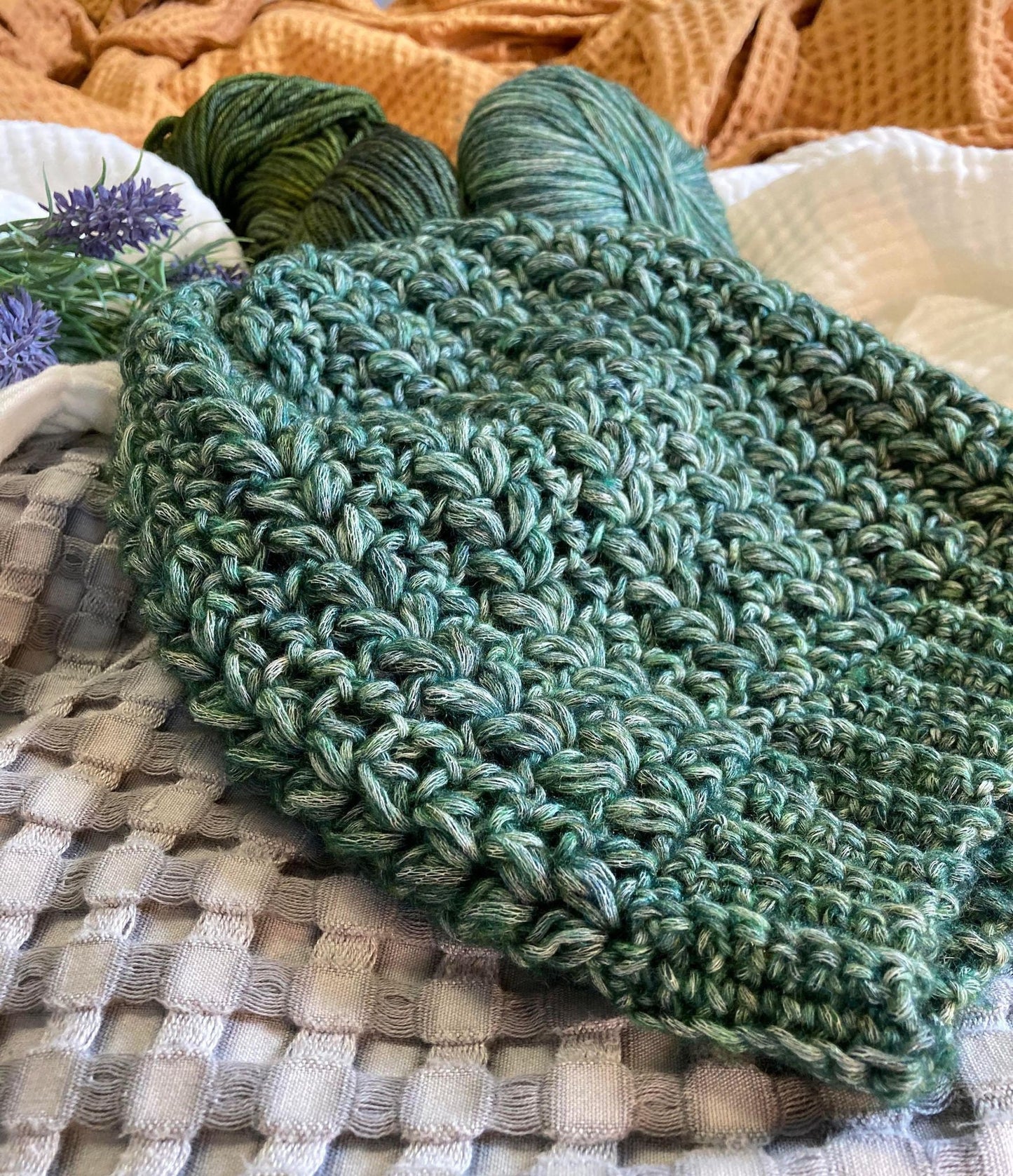 crochet puff stitch hat
