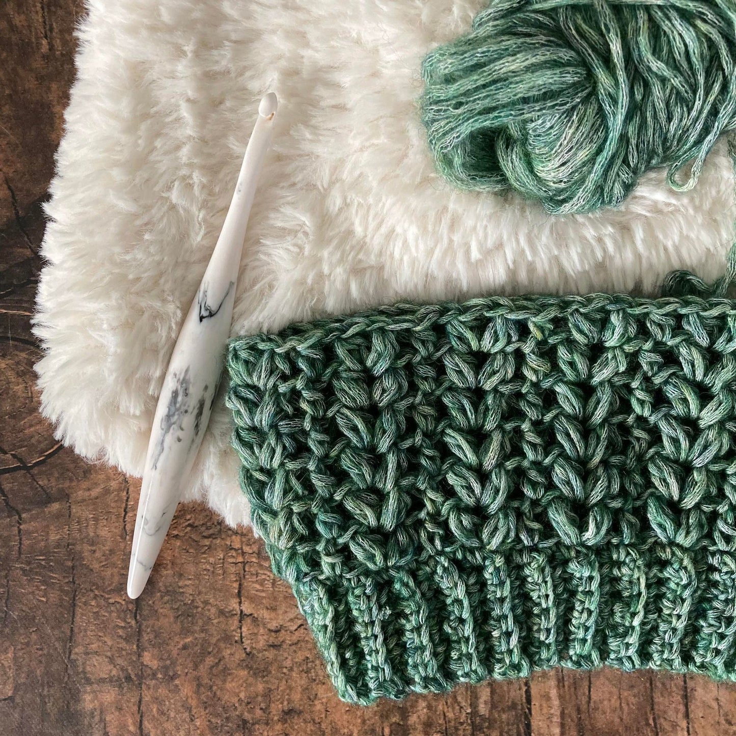 crochet puff stitch hat