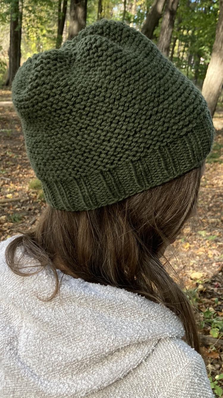 garter stitch knit hat