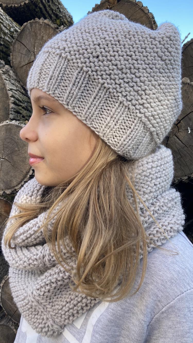 garter stitch knit hat