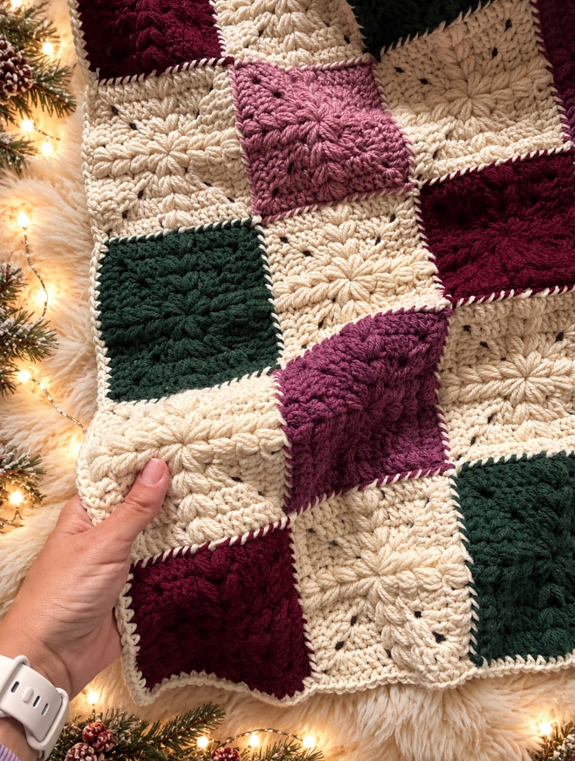 Birds of a Feather Blanket: Christmas Worsted Weight Version