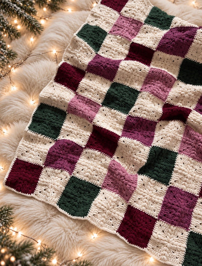 Birds of a Feather Blanket: Christmas Worsted Weight Version
