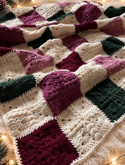 Birds of a Feather Blanket: Christmas Worsted Weight Version
